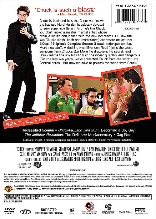 Chuck: The Complete Third Season [5 Discs]