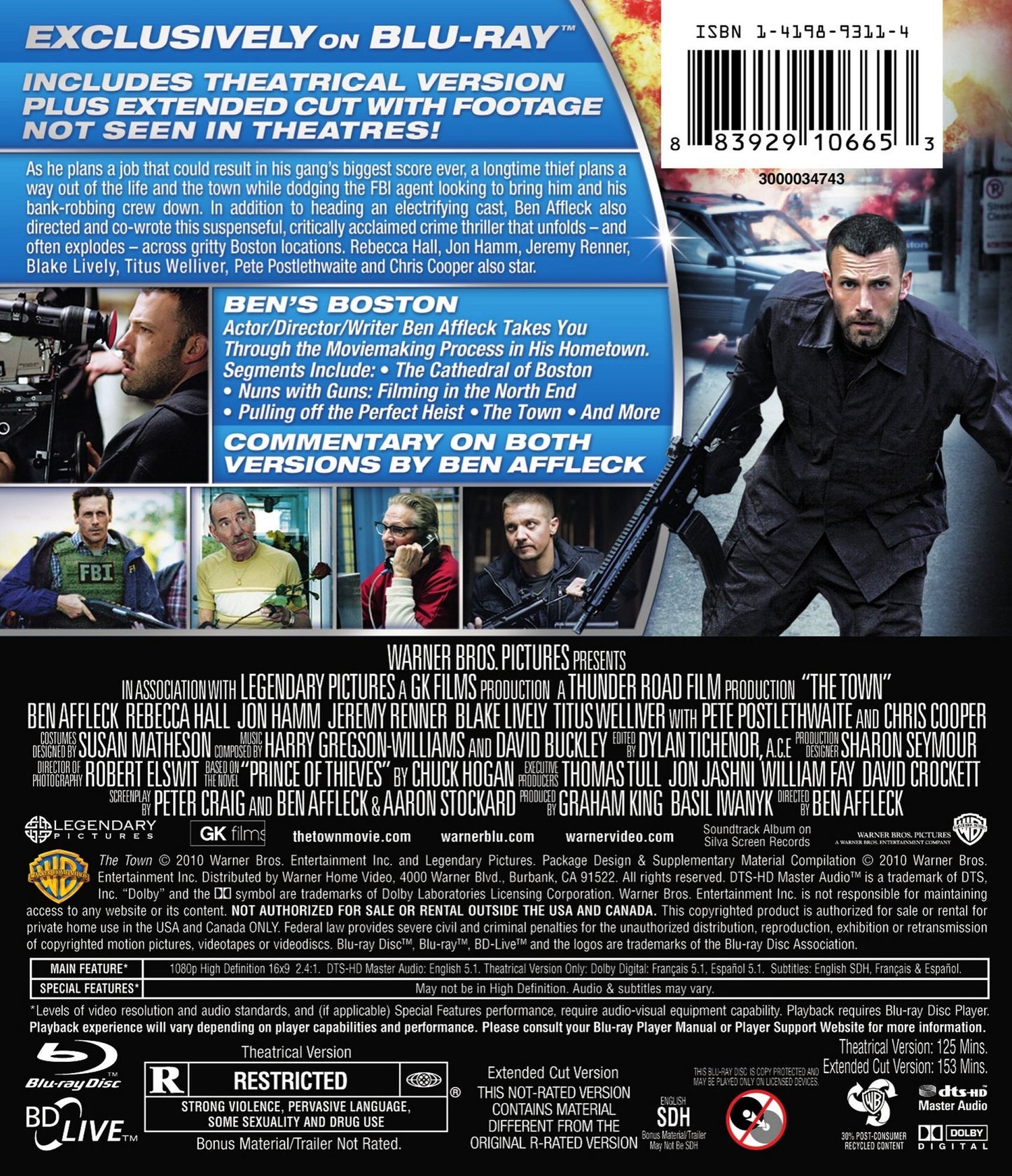 The Town [Extended/Theatrical] [2 Discs] [Blu-ray/DVD]
