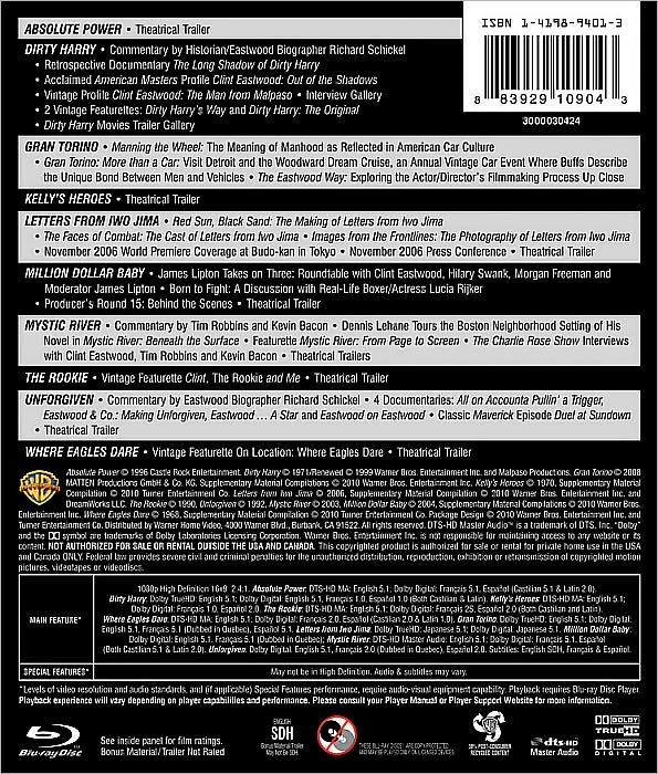 Clint Eastwood Collection [Collector's Edition] [10 Discs] [Blu-ray]