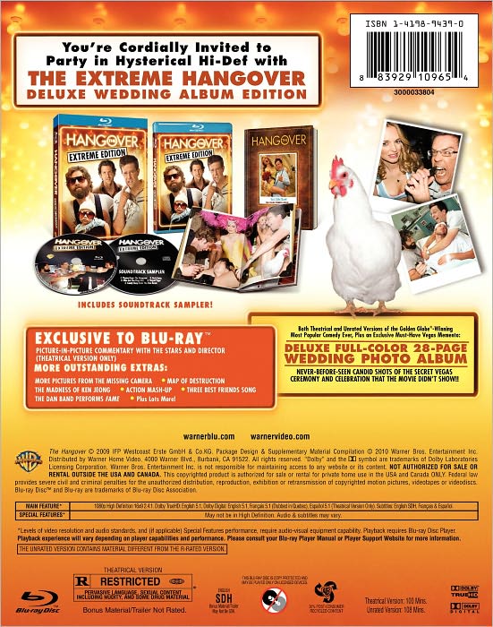 The Hangover [Extreme Edition] [Rated/Unrated] [With Book] [Blu-ray/DVD/CD]