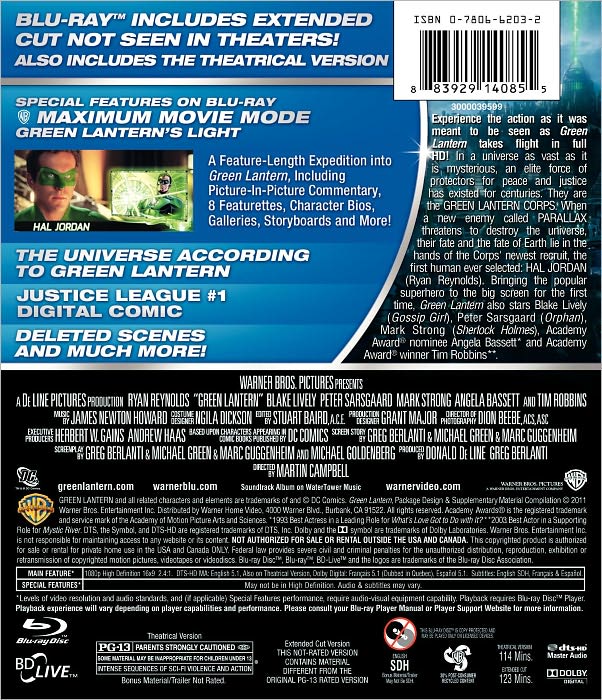 Green Lantern [Extended Cut] [2 Discs] [Includes Digital Copy] [Blu-ray/DVD]