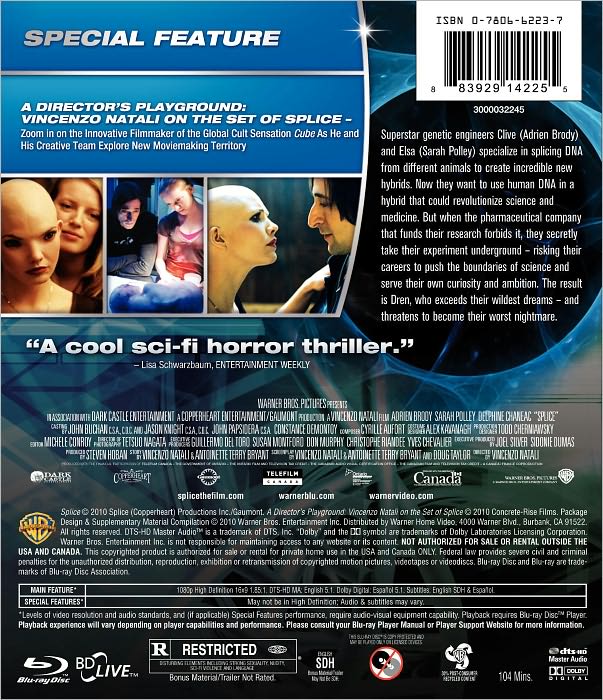 Splice [2 Discs] [Blu-ray/DVD]