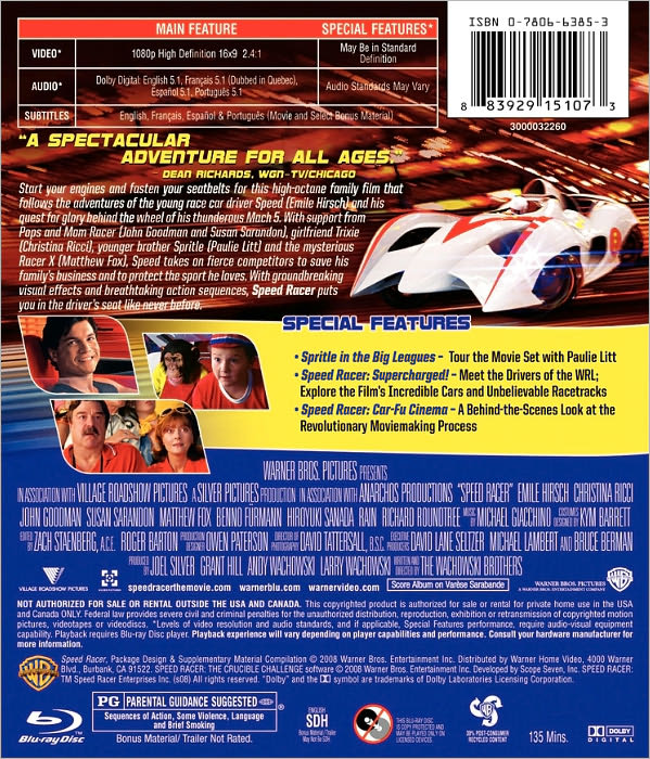 Speed Racer [Includes Digital Copy] [Blu-ray]