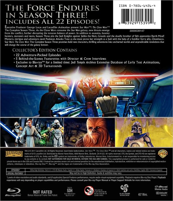Star Wars: The Clone Wars - The Complete Season Three [3 Discs] [Blu-ray]