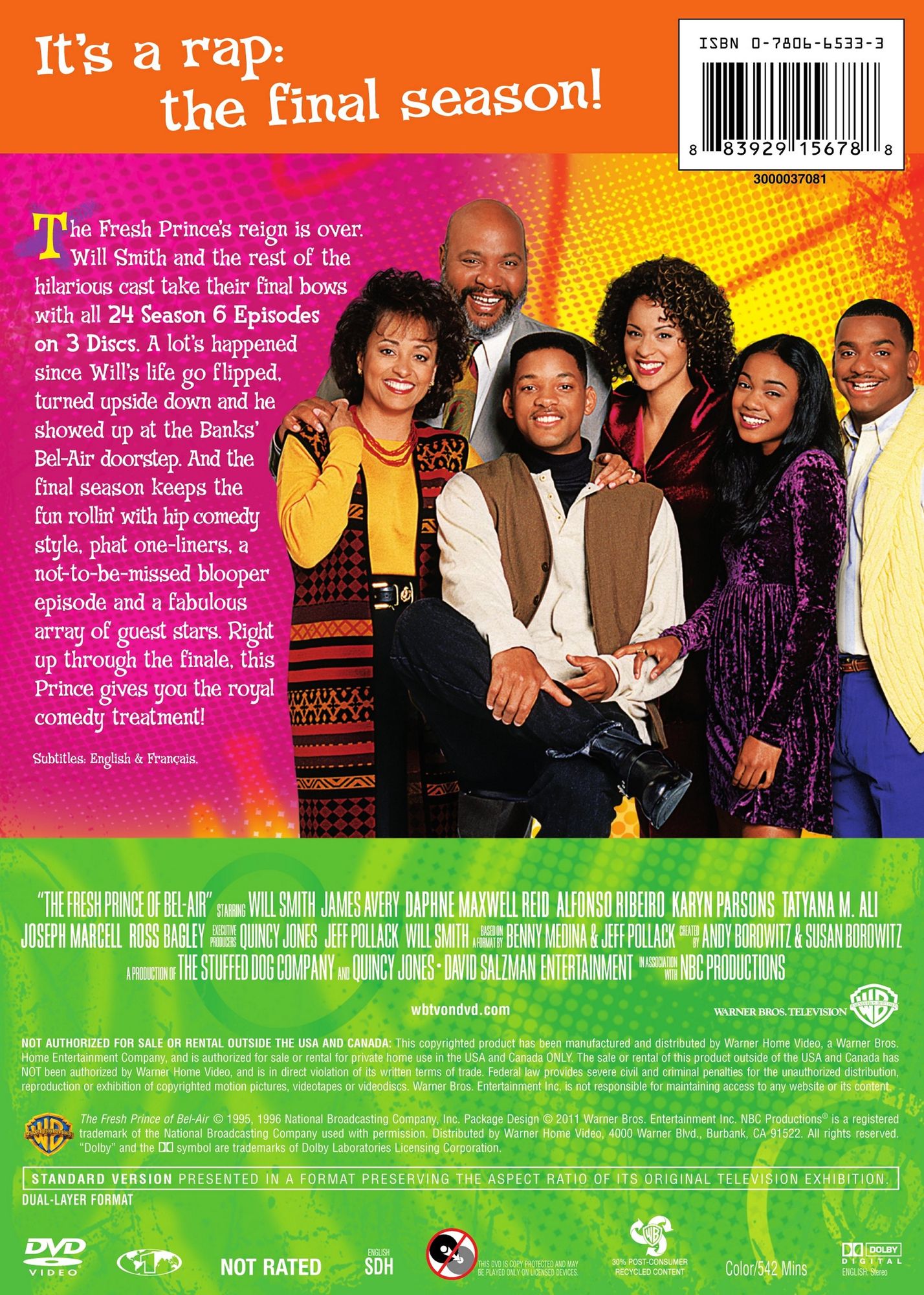 The Fresh Prince of Bel-Air: The Complete Sixth Season [3 Discs]