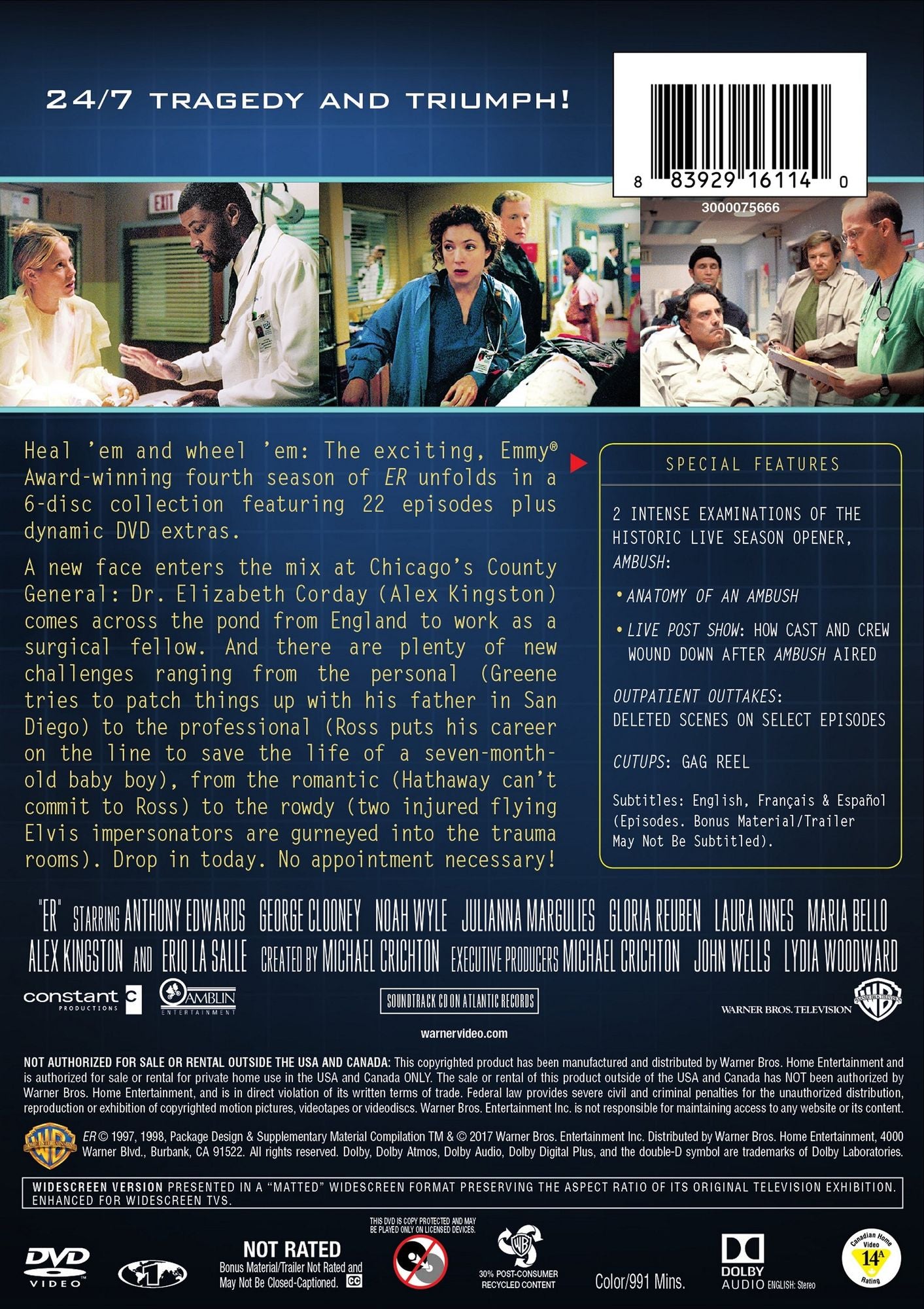 ER: The Complete Fourth Season [6 Discs]