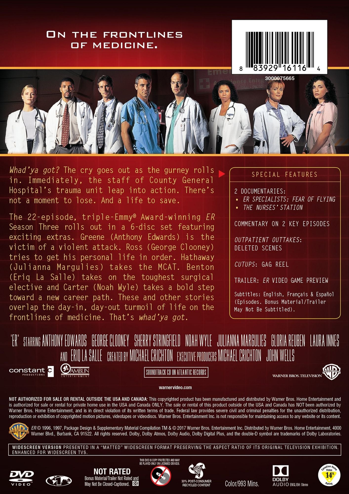 ER: The Complete Third Season [6 Discs]