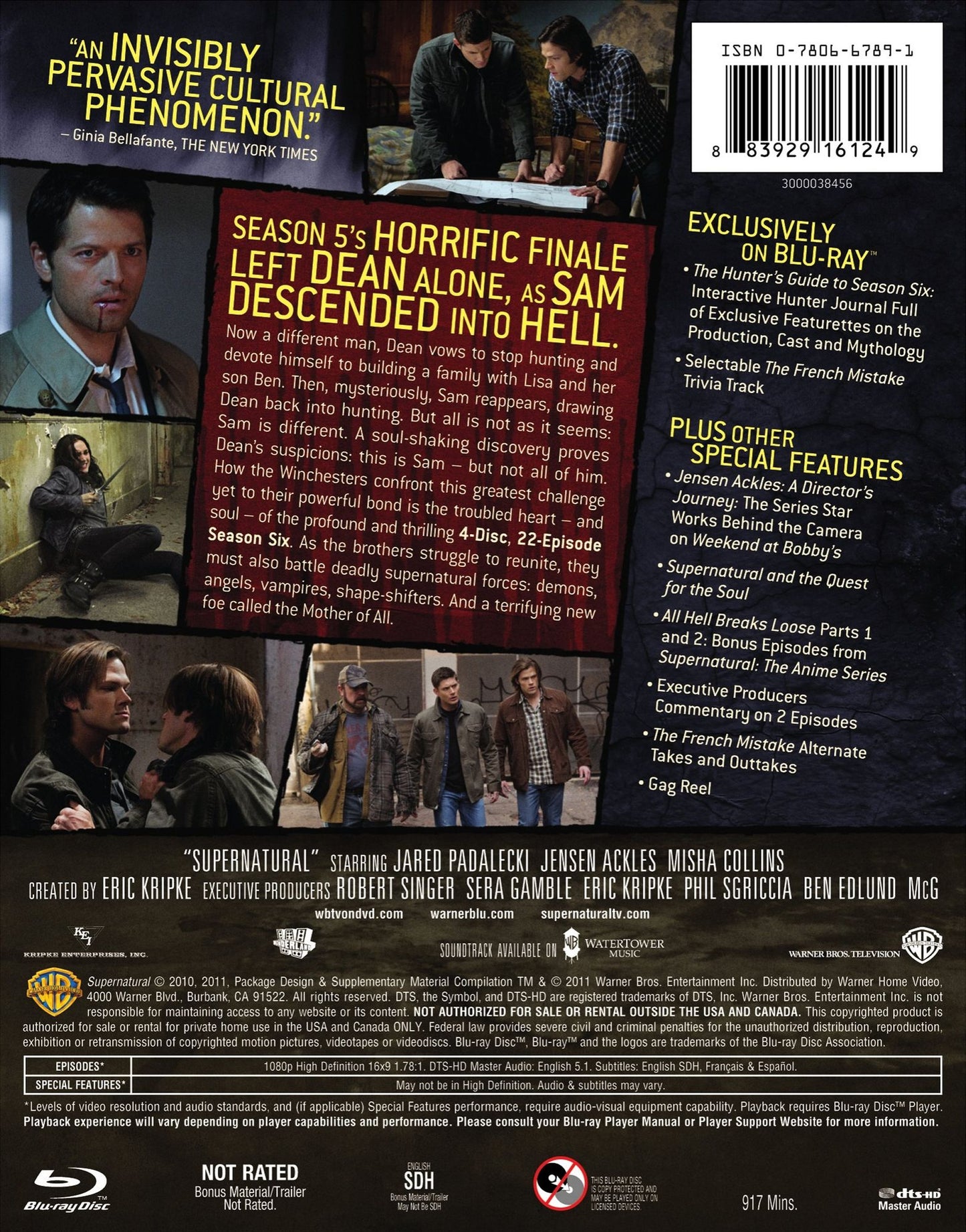 Supernatural: The Complete Sixth Season [4 Discs] [Blu-ray]