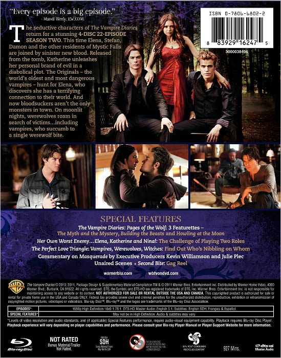 The Vampire Diaries: The Complete Second Season [4 Discs] [Blu-ray]