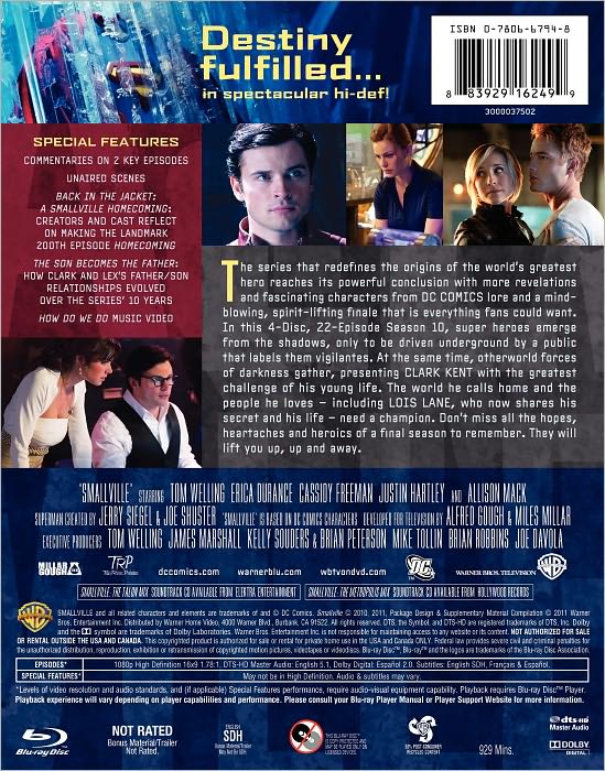 Smallville: The Final Season [4 Discs] [Blu-ray]