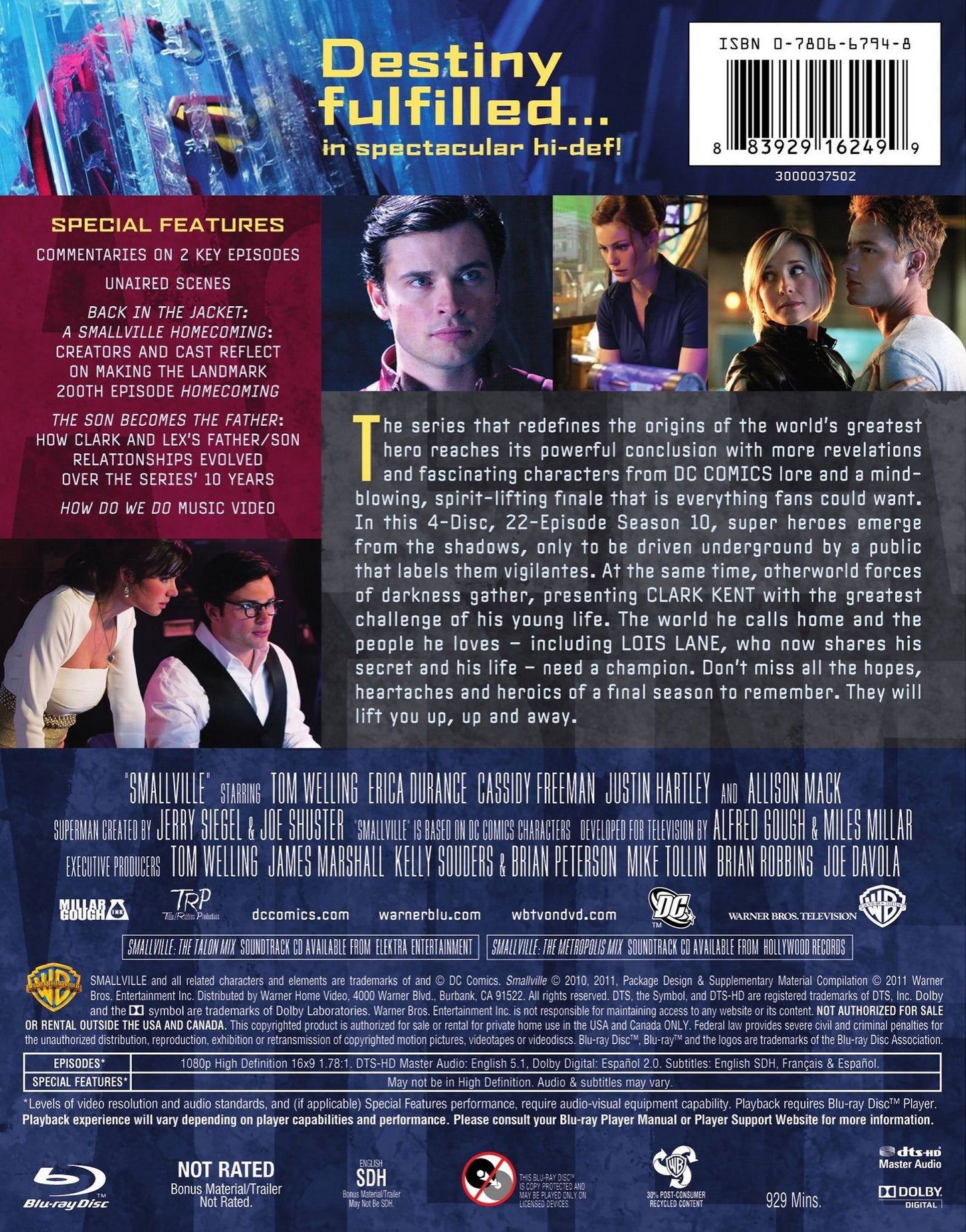 Smallville: The Final Season [4 Discs] [Blu-ray]