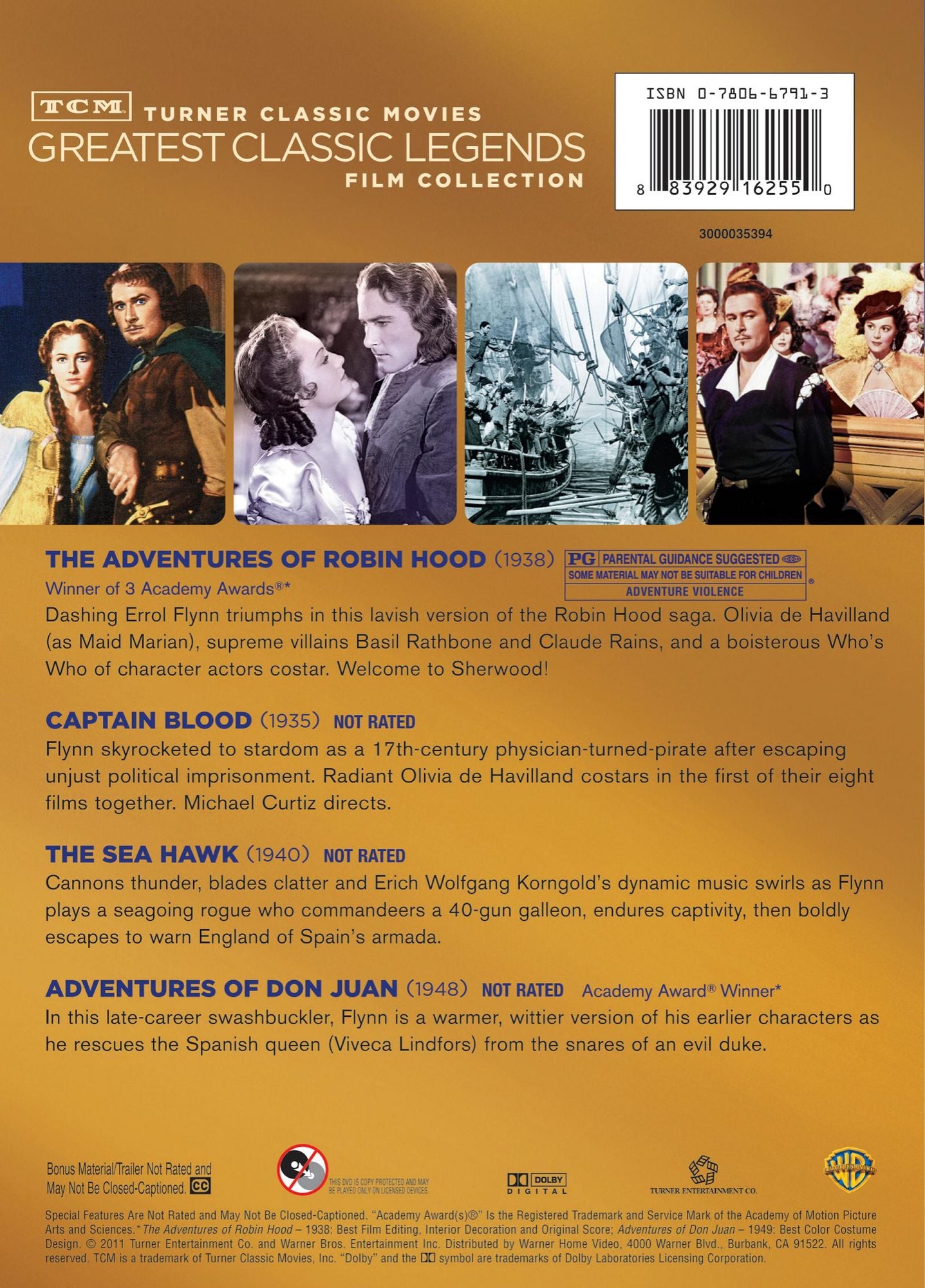 TCM Greatest Classic Legends Collection: Errol Flynn [2 Discs]