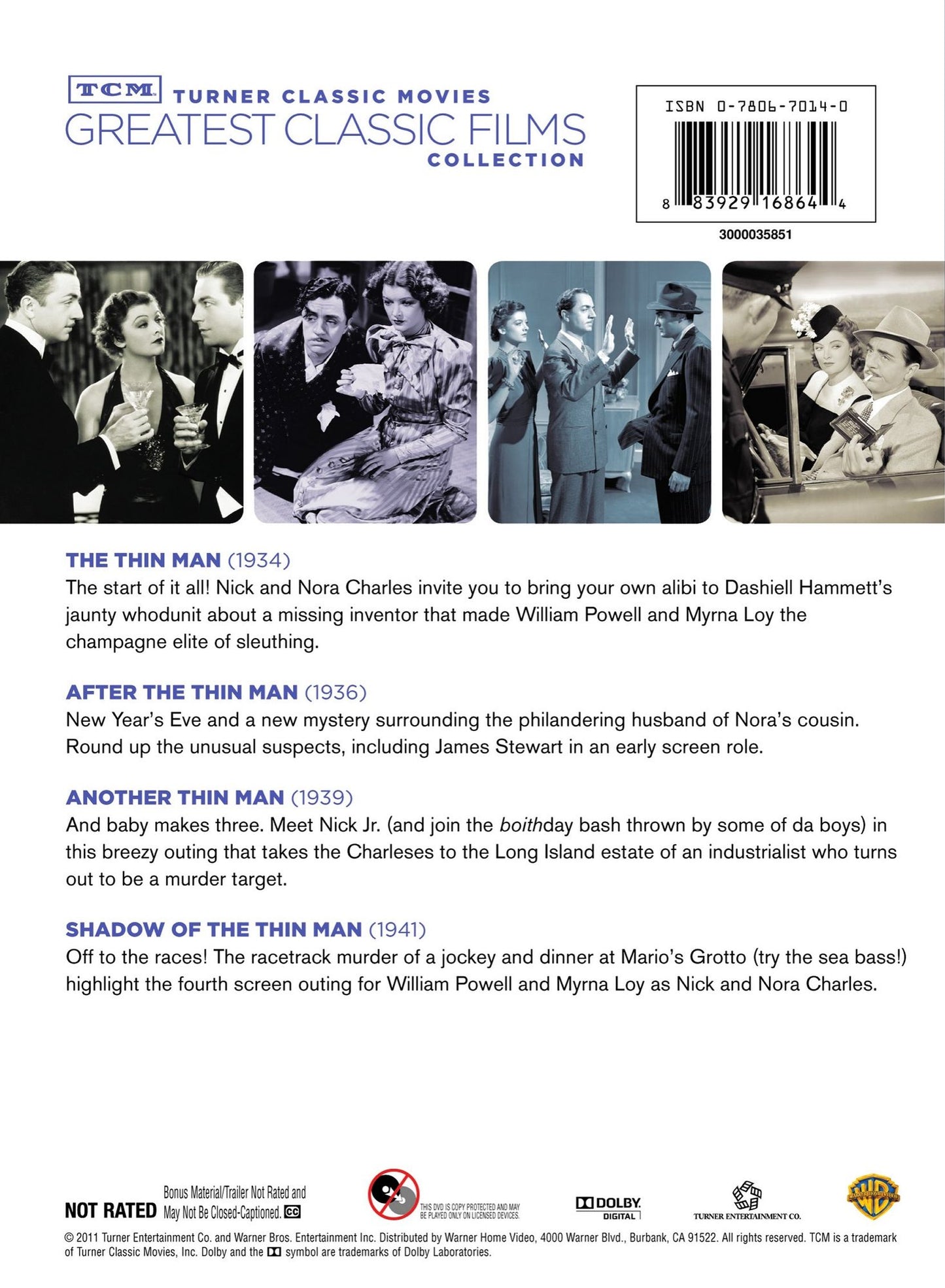 TCM Greatest Classic Films Collection: The Thin Man [4 Discs]