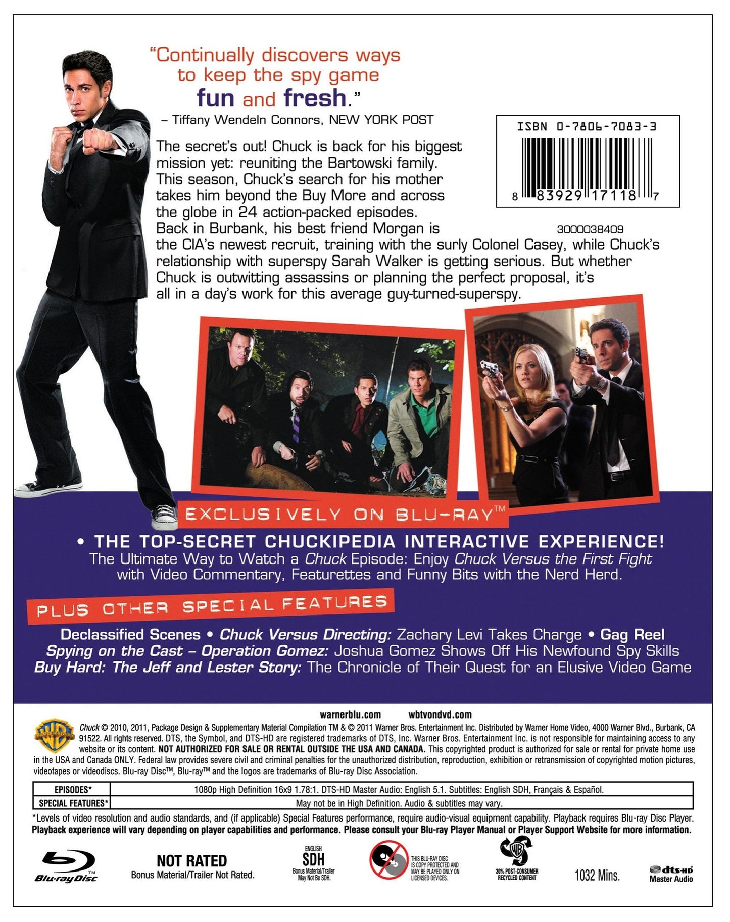 Chuck: The Complete Fourth Season [4 Discs] [Blu-ray]