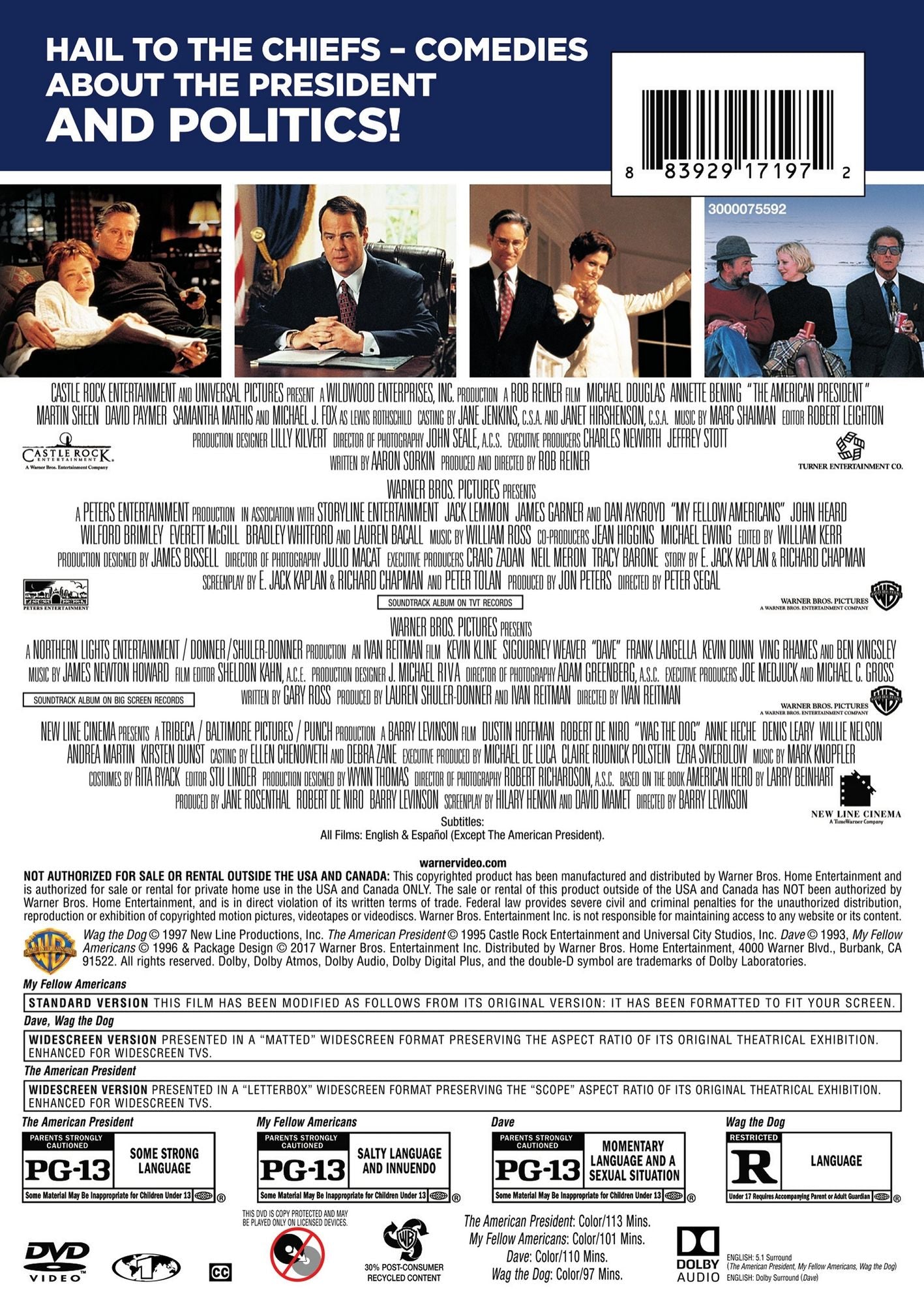 White House Collection: 4 Film Favorites [2 Discs]