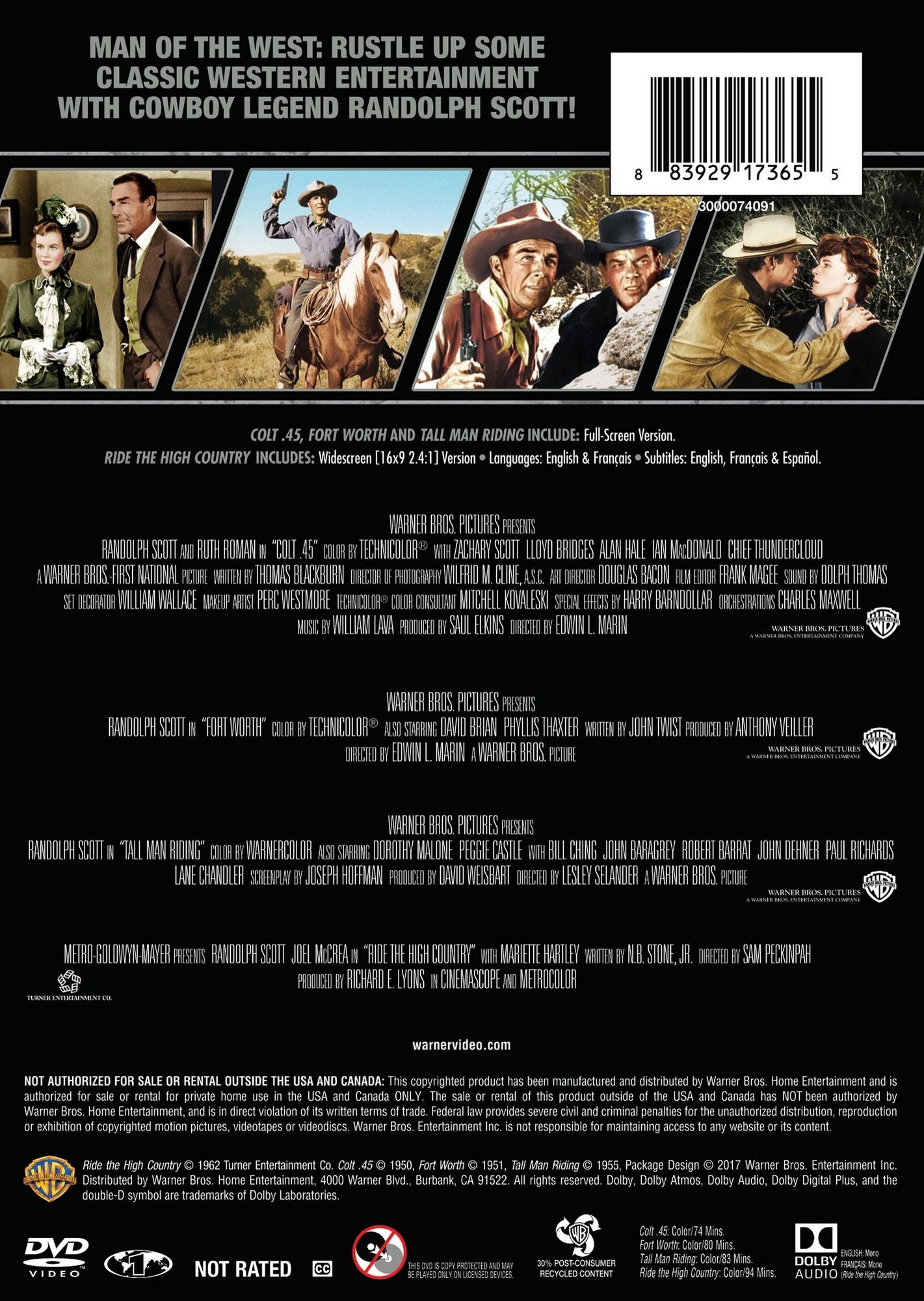 Randolph Scott Collection: 4 Film Favorites [2 Discs]