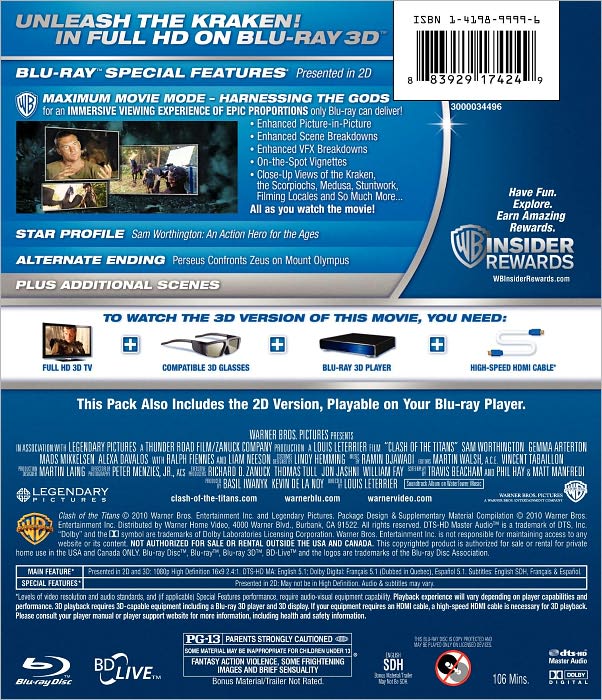 Clash of the Titans 3D [2 Discs] [3D] [Blu-ray]