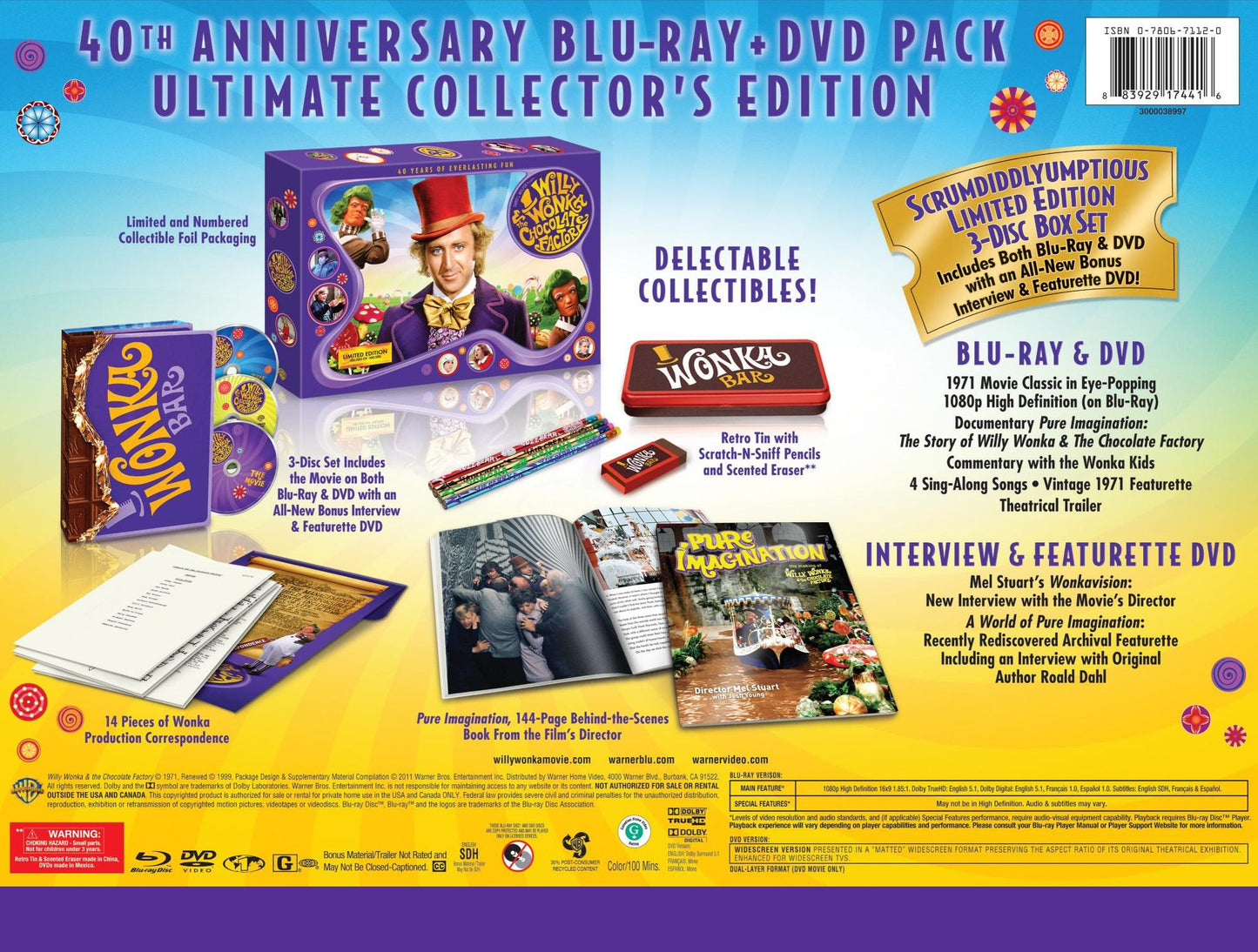 Willy Wonka & Chocolate Factory [40th Anniversay] [Ultimate Collector's Edition] [With Book]