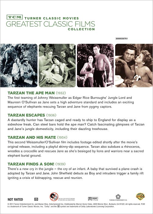 TCM Greatest Classic Films Collection: Johnny Weissmuller as Tarzan, Vol. 1 [2 Discs]