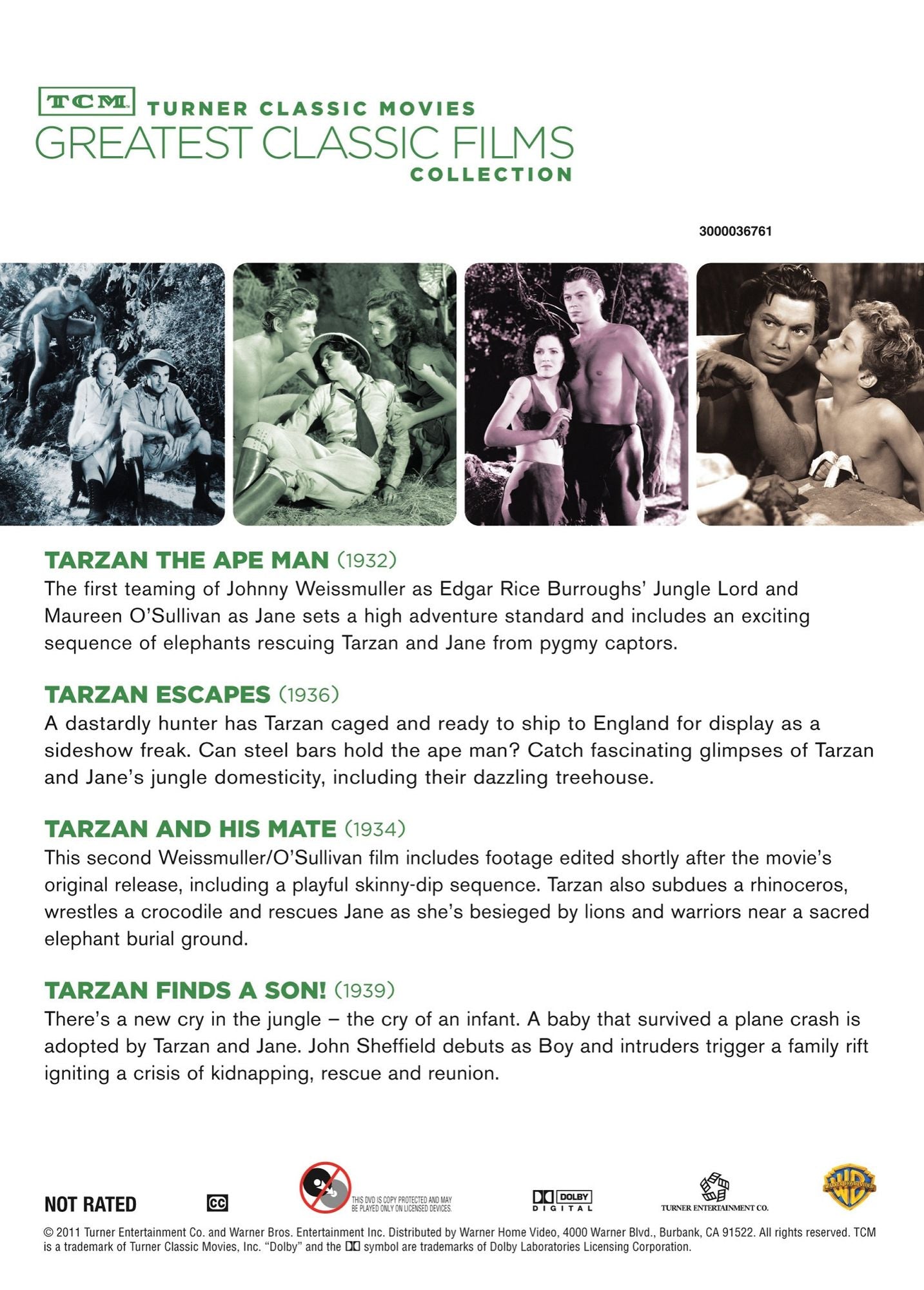 TCM Greatest Classic Films Collection: Johnny Weissmuller as Tarzan, Vol. 1 [2 Discs]