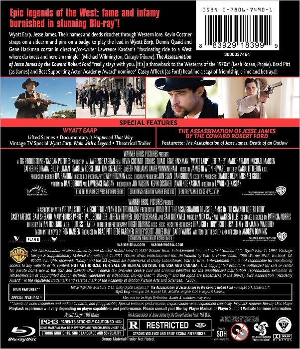 Wyatt Earp/The Assassination of Jesse James by the Coward Robert Ford [Blu-ray]