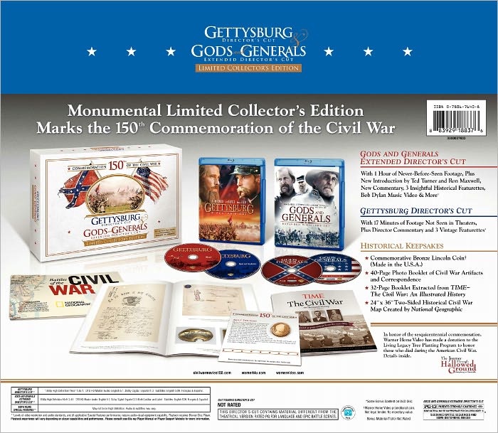 Gettysburg/Gods and Generals [Director's Cut] [Limited Edition Gift Set] [4 Discs] [Blu-ray]