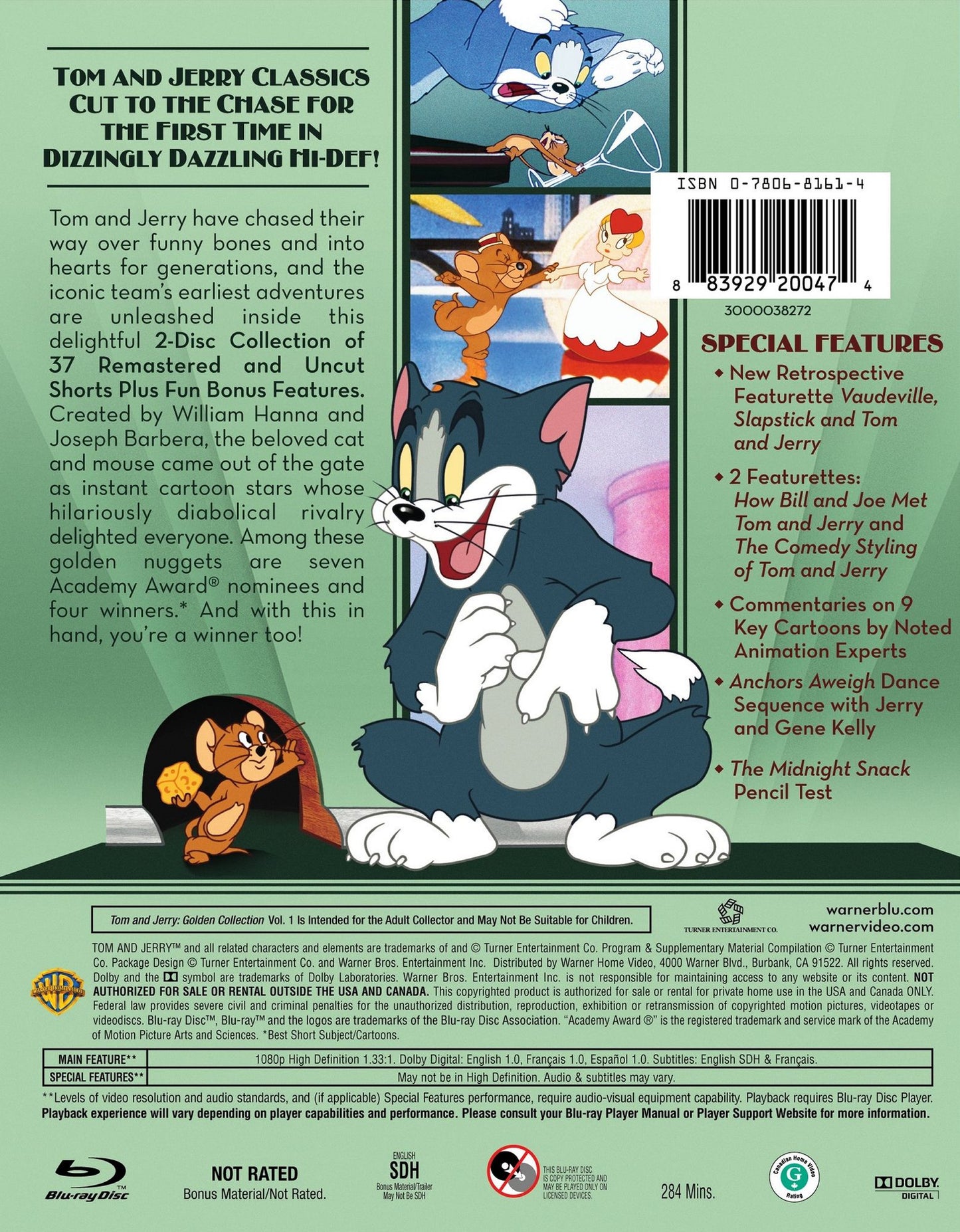 Tom & Jerry: Golden Collection, Vol. 1 [2 Discs] [Blu-ray]