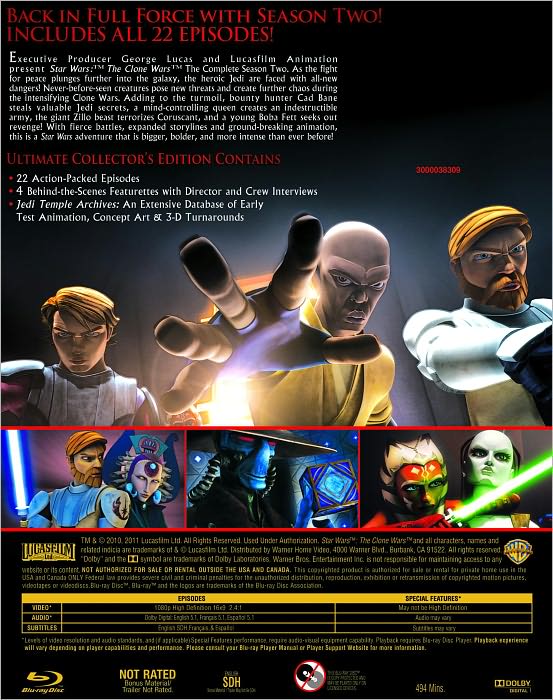 Star Wars: The Clone Wars - The Complete Season Two [3 Discs] [Blu-ray]