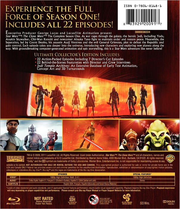 Star Wars: The Clone Wars - The Complete Season One [3 Discs] [Blu-ray]