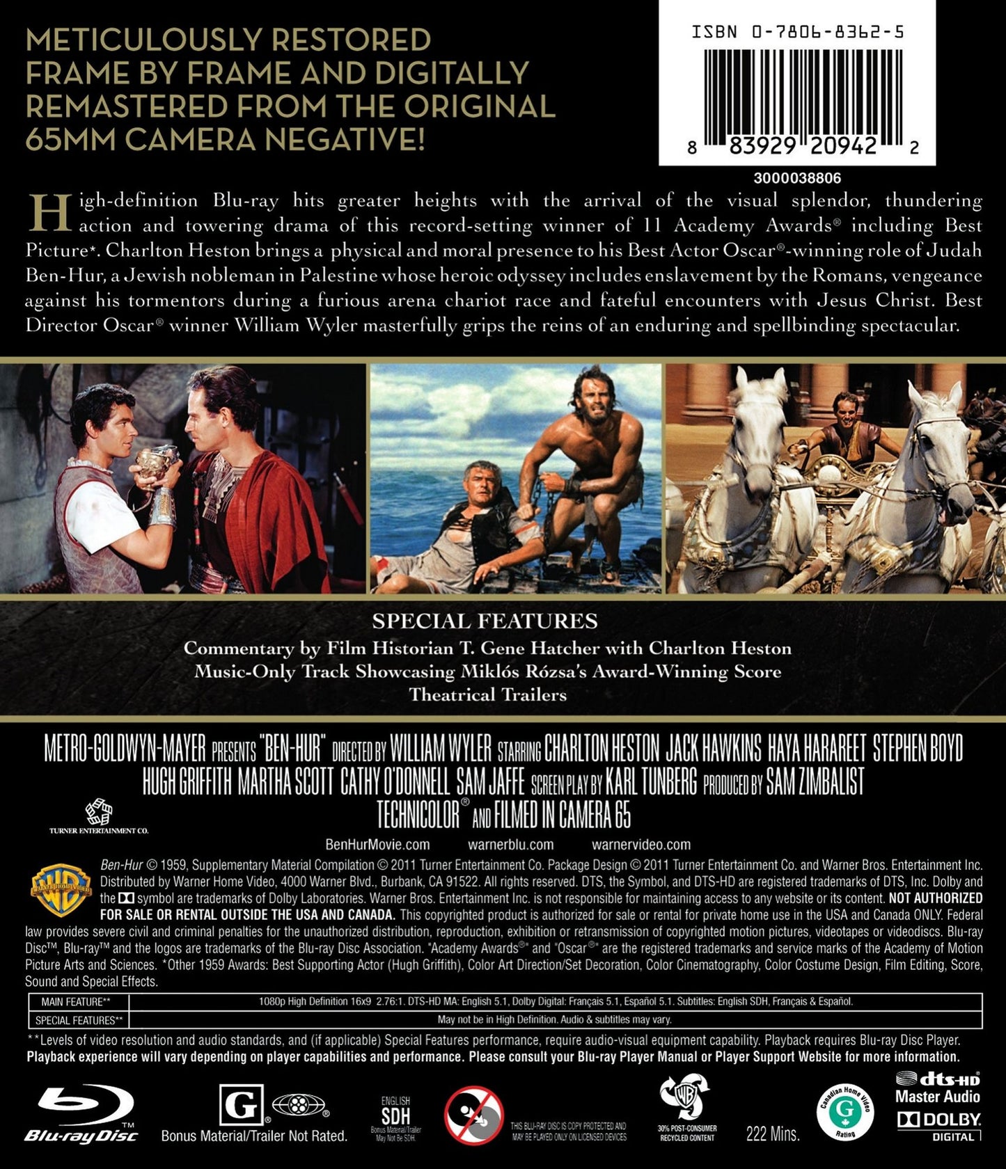 Ben-Hur [Fiftieth Anniversary] [2 Discs] [Blu-ray]