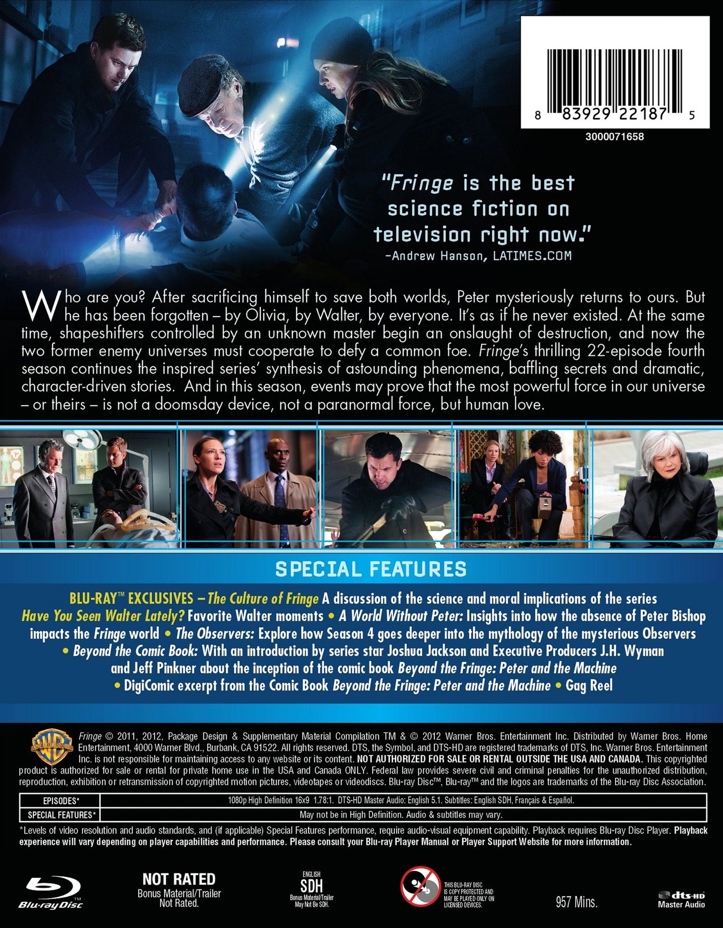 Fringe: The Complete Fourth Season [4 Discs] [Includes Digital Copy] [UltraViolet] [Blu-ray]