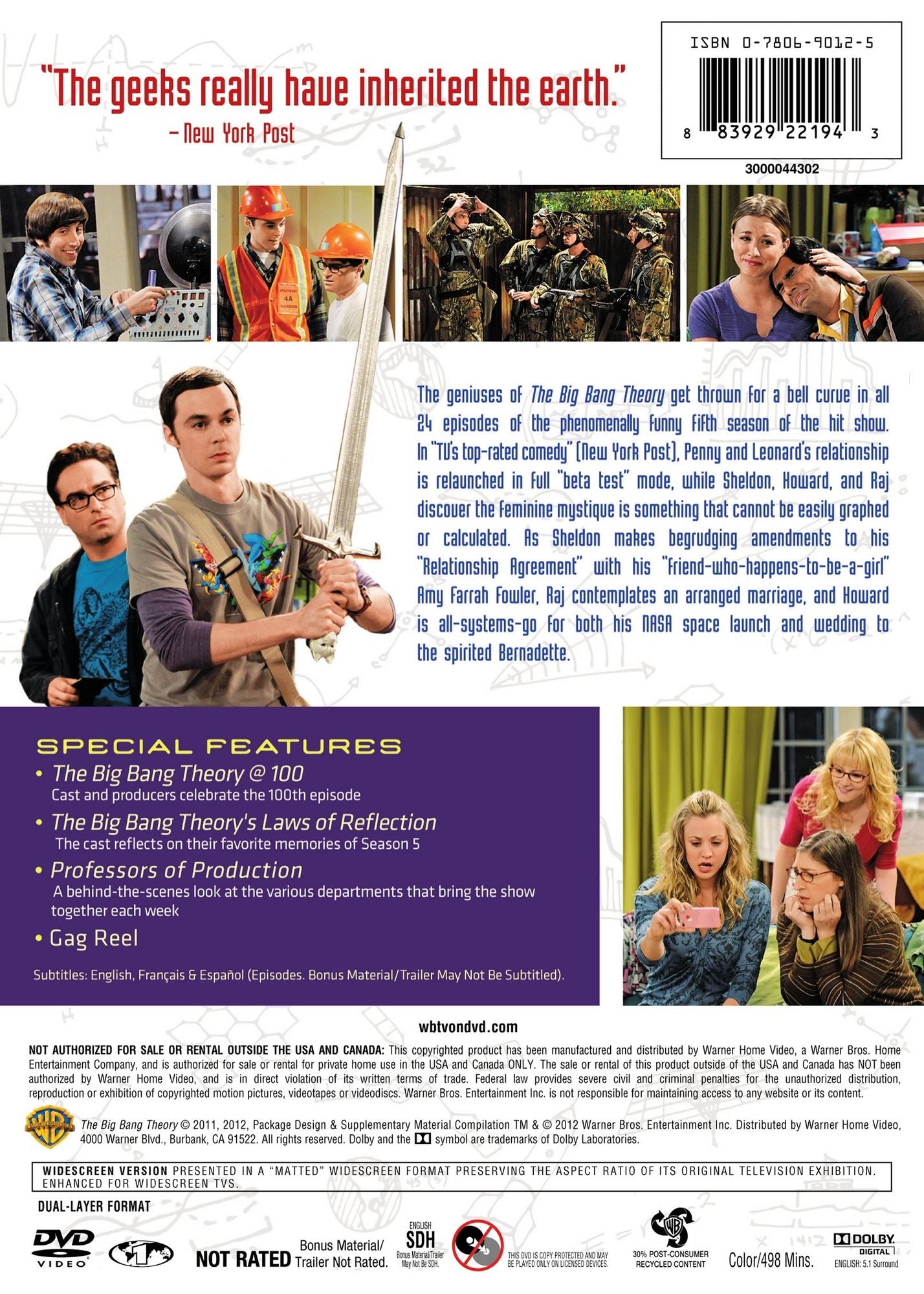 The Big Bang Theory: The Complete Fifth Season [3 Discs]