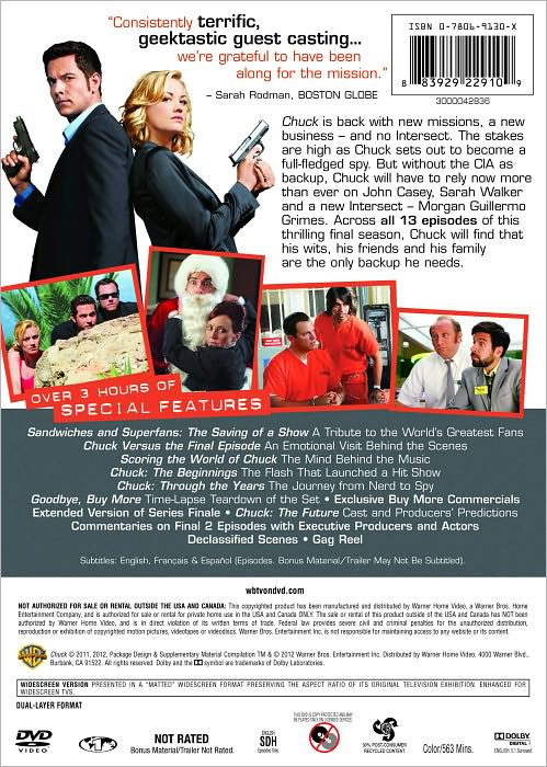 Chuck: The Complete Fifth Season [3 Discs]