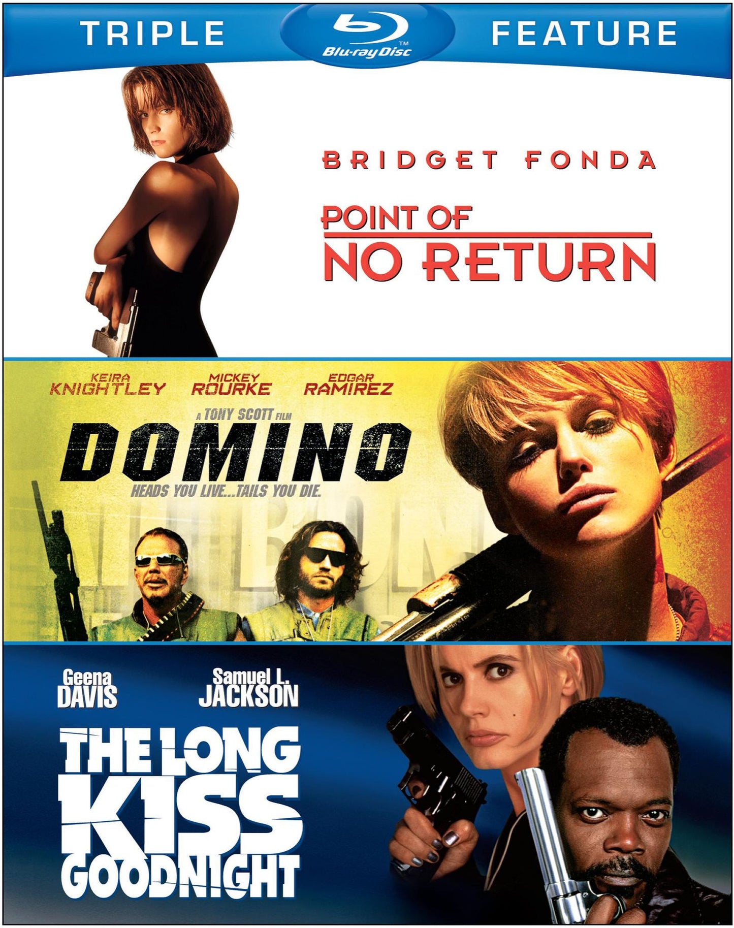 Point of No Return/Domino/The Long Kiss Goodnight [3 Discs] [Blu-ray]