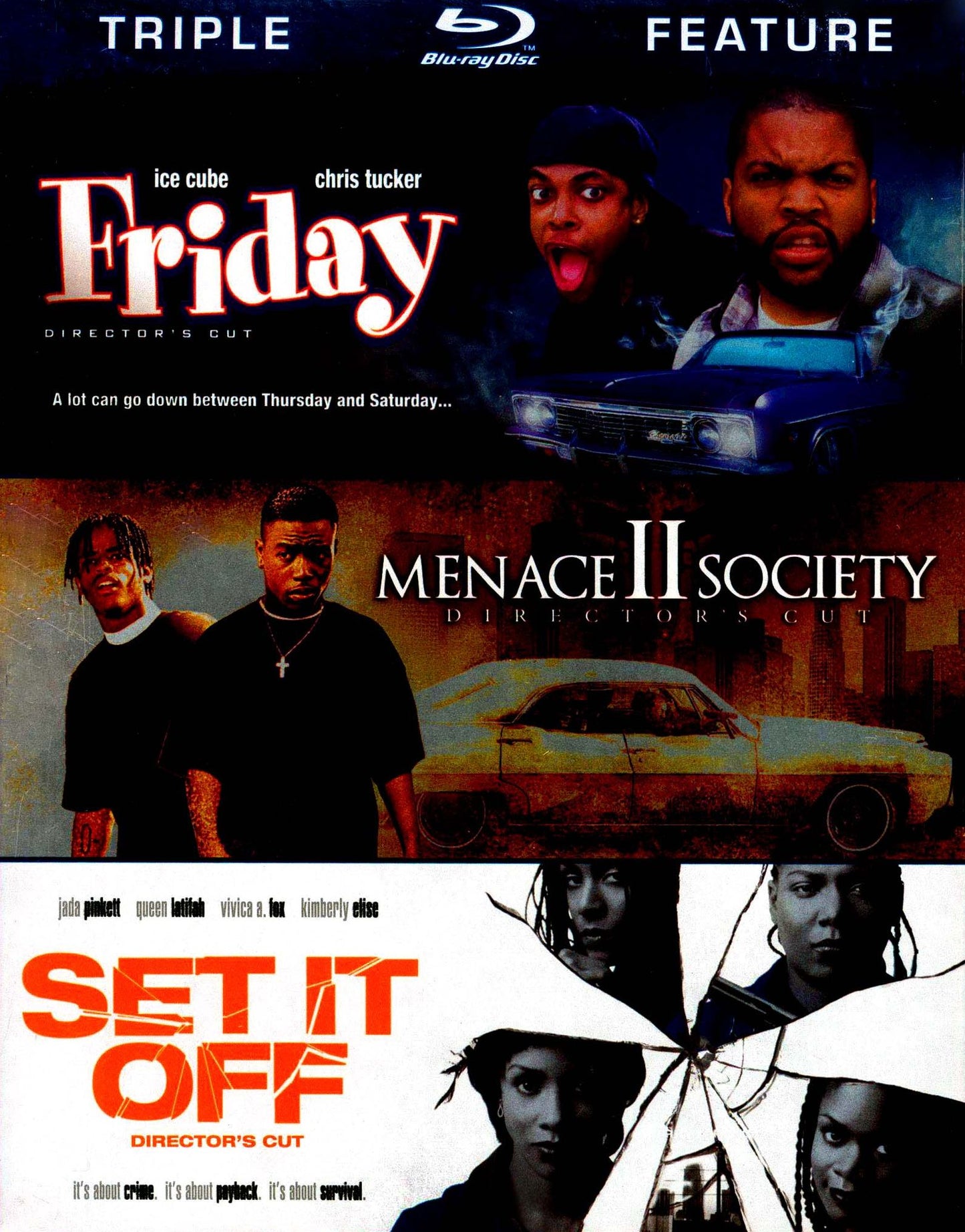 Friday/Menace II Society/Set It Off [3 Discs] [Blu-ray]