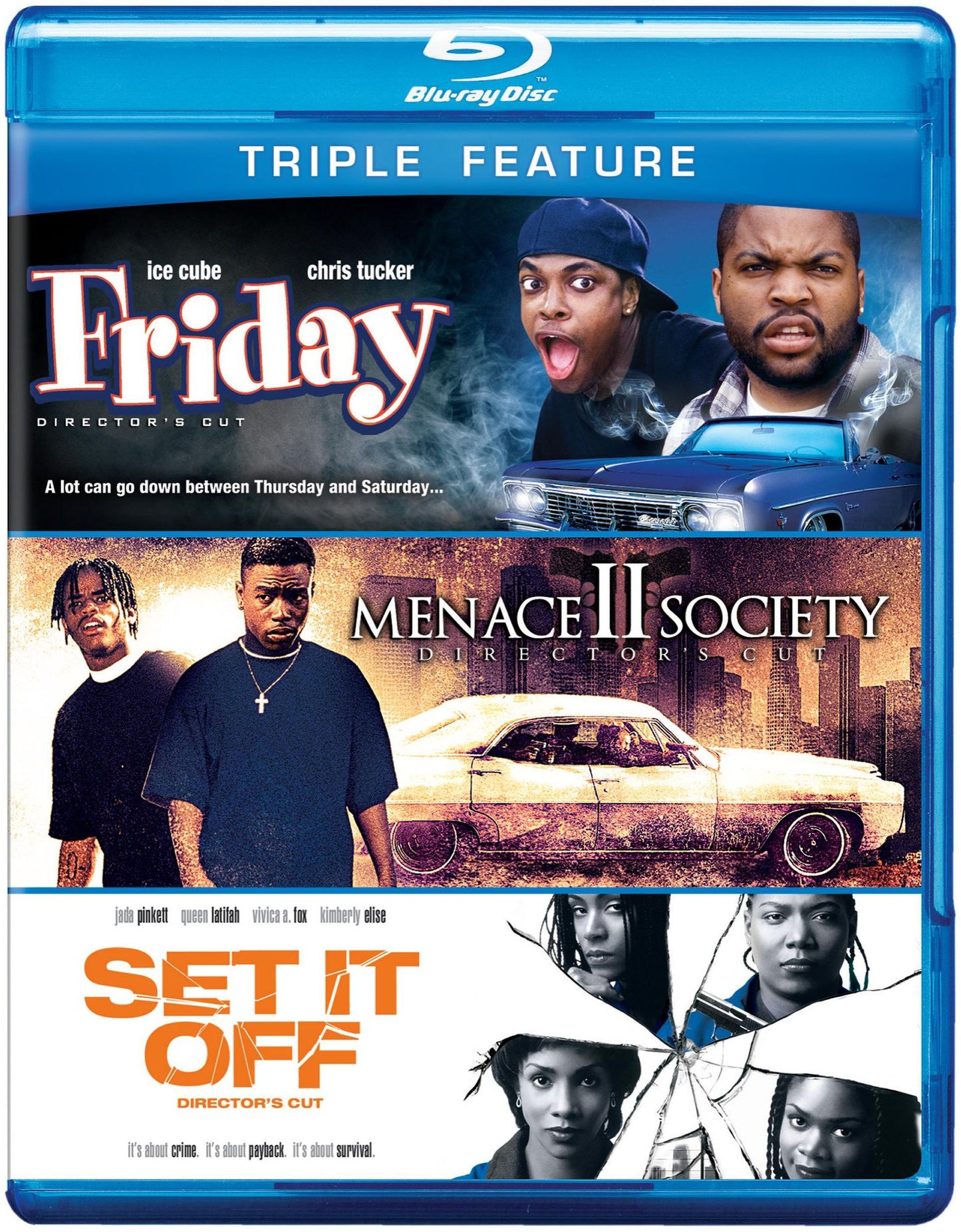 Friday/Menace II Society/Set It Off [3 Discs] [Blu-ray]