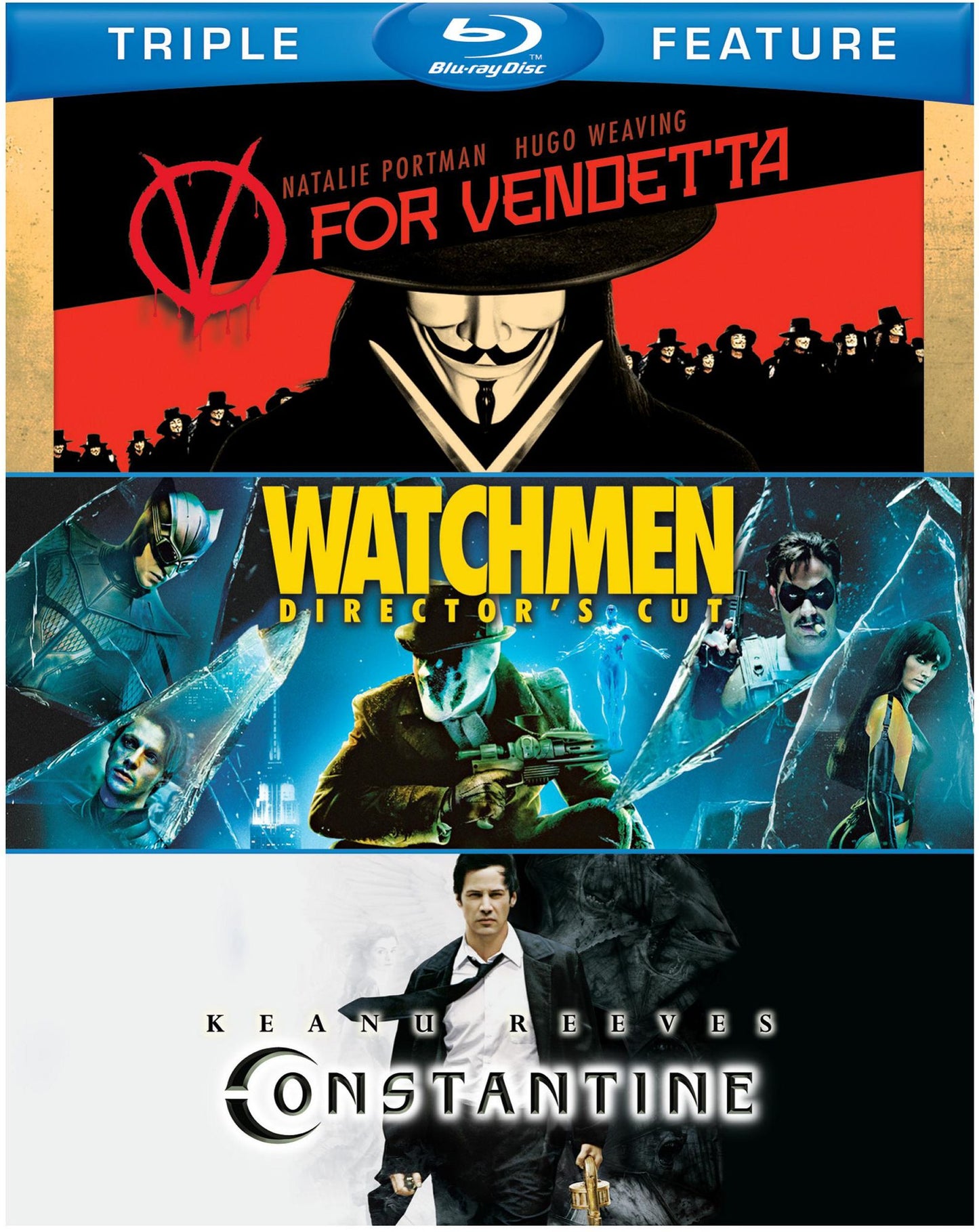 V for Vendetta/Watchmen/Constantine [3 Discs] [Blu-ray]