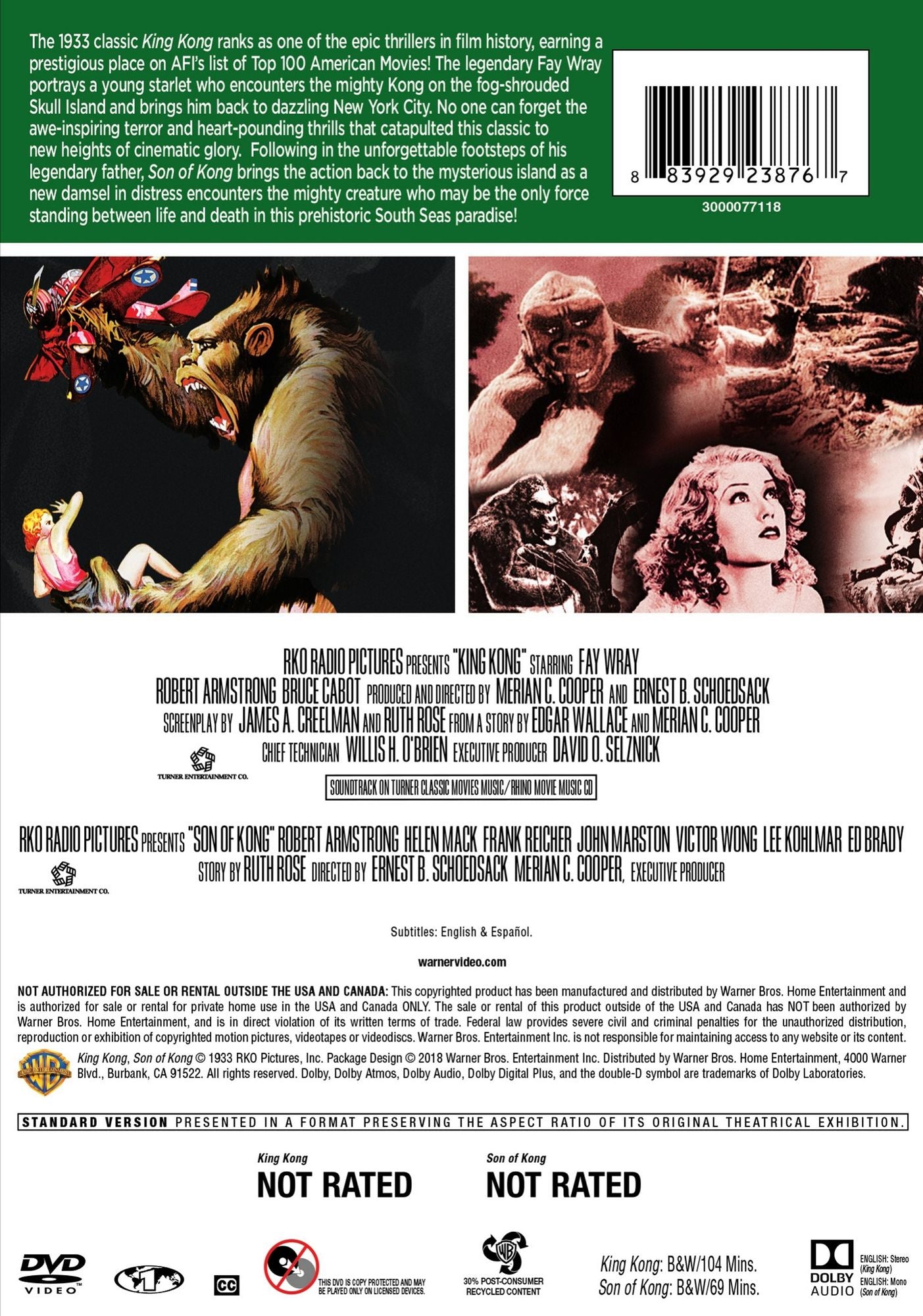 King Kong/The Son of Kong [2 Discs]