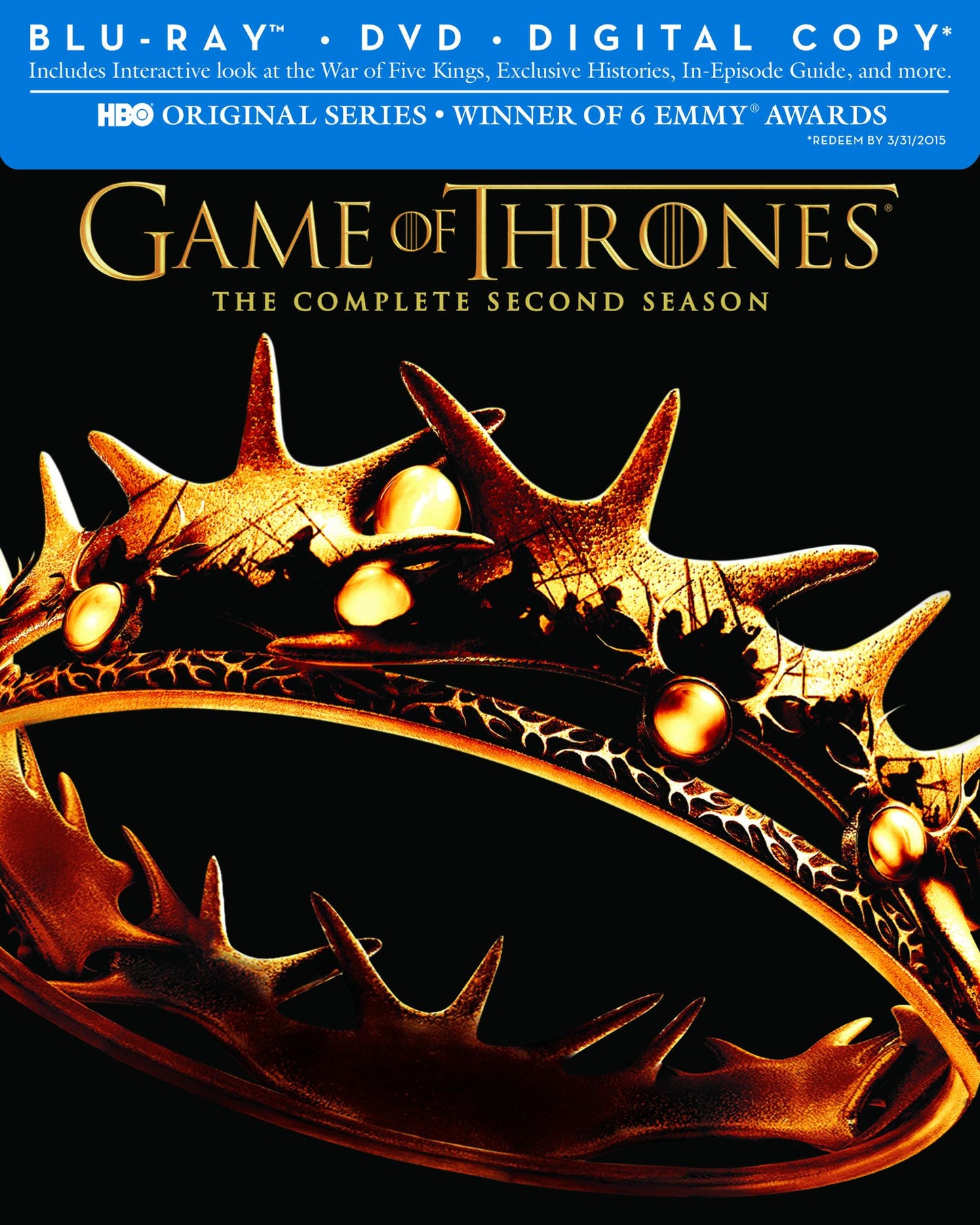 Game of Thrones: The Complete Second Season [7 Discs] [Blu-ray/DVD] [Includes Digital Copy]