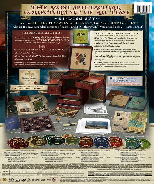 Harry Potter Wizard's Collection [31 Discs] [Includes Digital Copy] [UltraViolet] [Blu-ray/DVD]