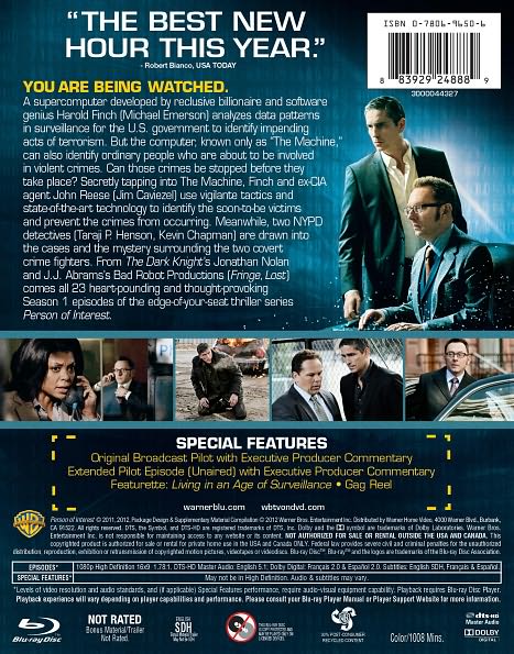 Person of Interest: The Complete First Season [10 Discs] [UltraViolet] [Blu-ray/DVD]