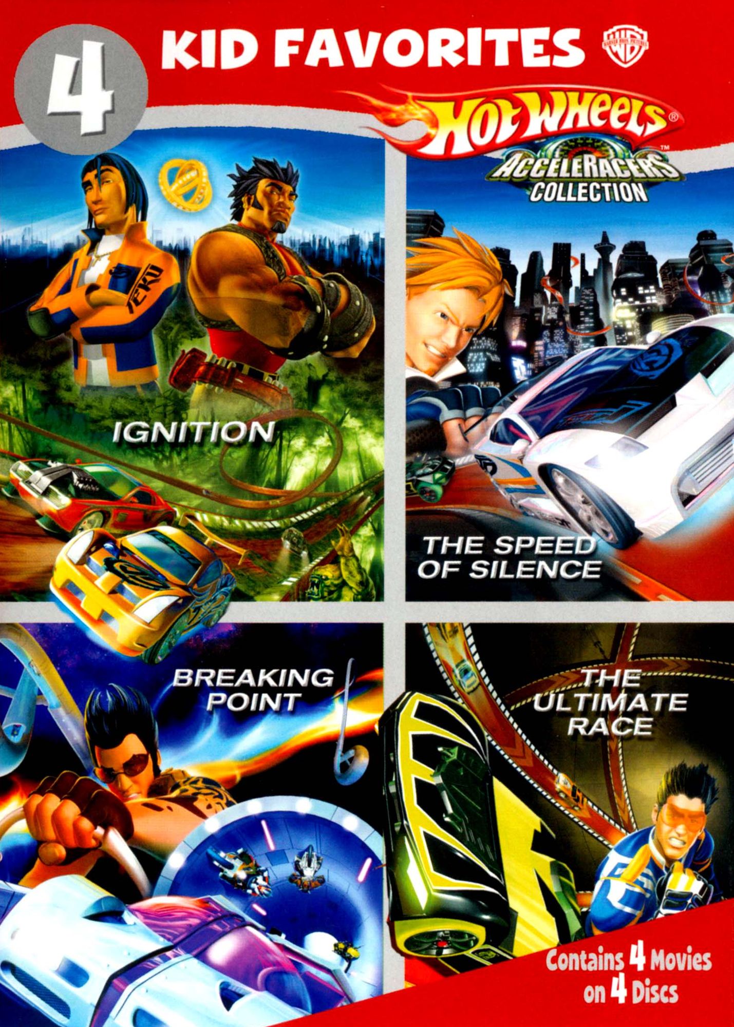 4 Kid Favorites: Hot Wheels AcceleRacers Collection [4 Discs]