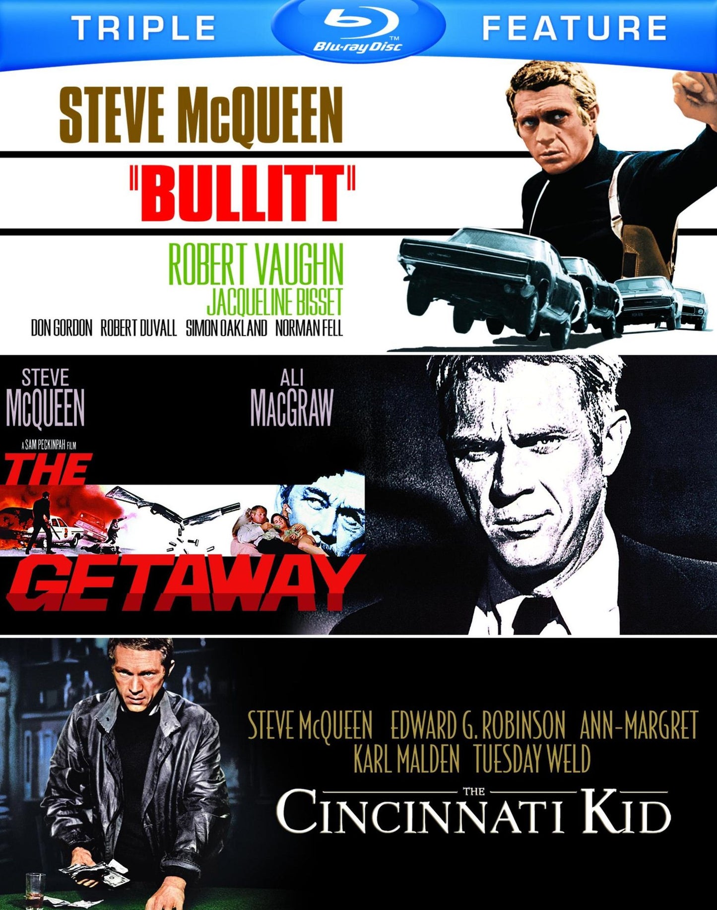 Bullitt/The Cincinnati Kid/The Getaway [Blu-ray]