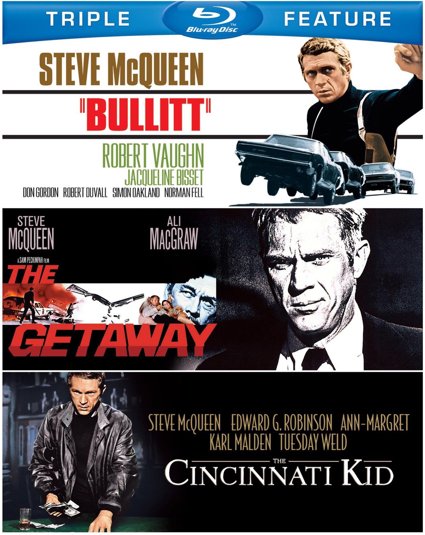 Bullitt/The Cincinnati Kid/The Getaway [Blu-ray]