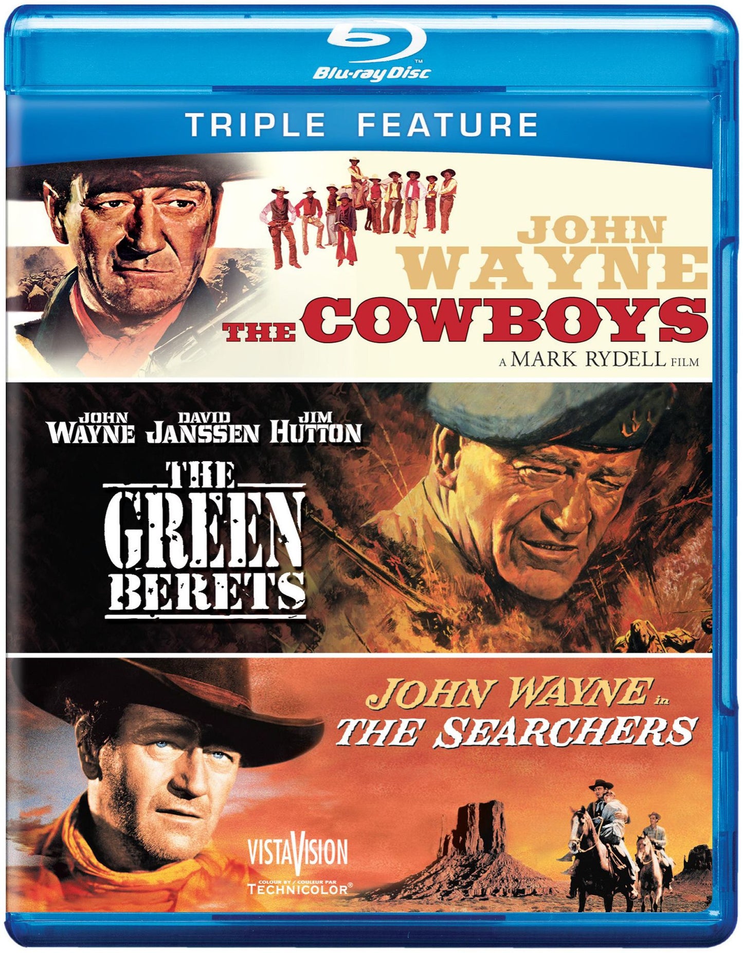 The Cowboys/The Green Berets/The Searchers [3 Discs] [Blu-ray]