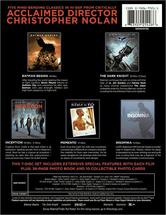 Christopher Nolan Director's Collection [7 Discs] [Blu-ray]