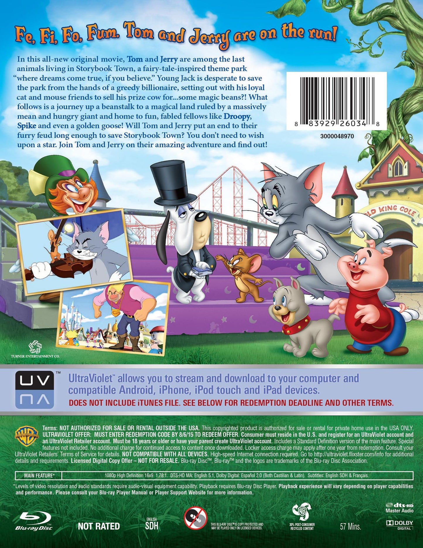 Tom and Jerry's Giant Adventure [2 Discs] [Blu-ray/DVD]
