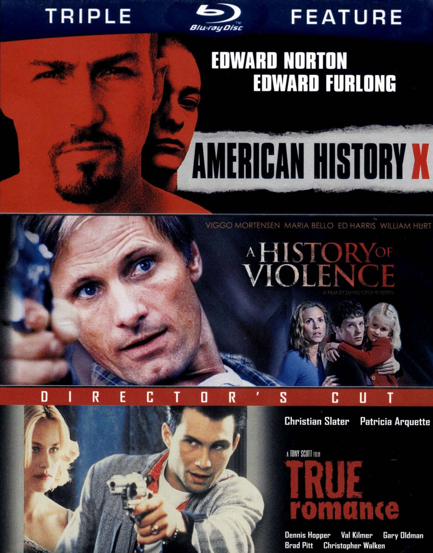 American History X/A History of Violence/True Romance [3 Discs] [Blu-ray]