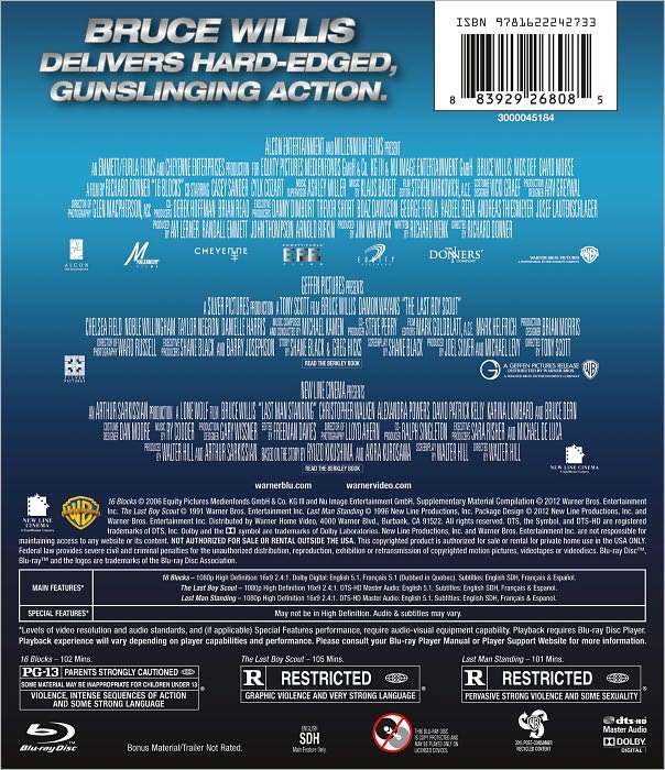 16 Blocks/The Last Boy Scout/Last Man Standing [3 Discs] [Blu-ray]