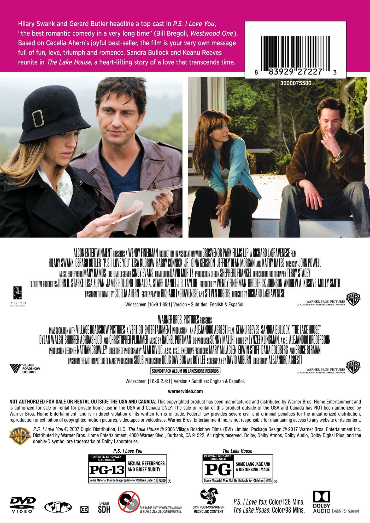 P.S. I Love You/Lake House [2 Discs]